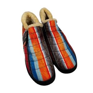 Yes We Vibe Puffer Mule Sneaker Boho Colorful Stripes Size 10W